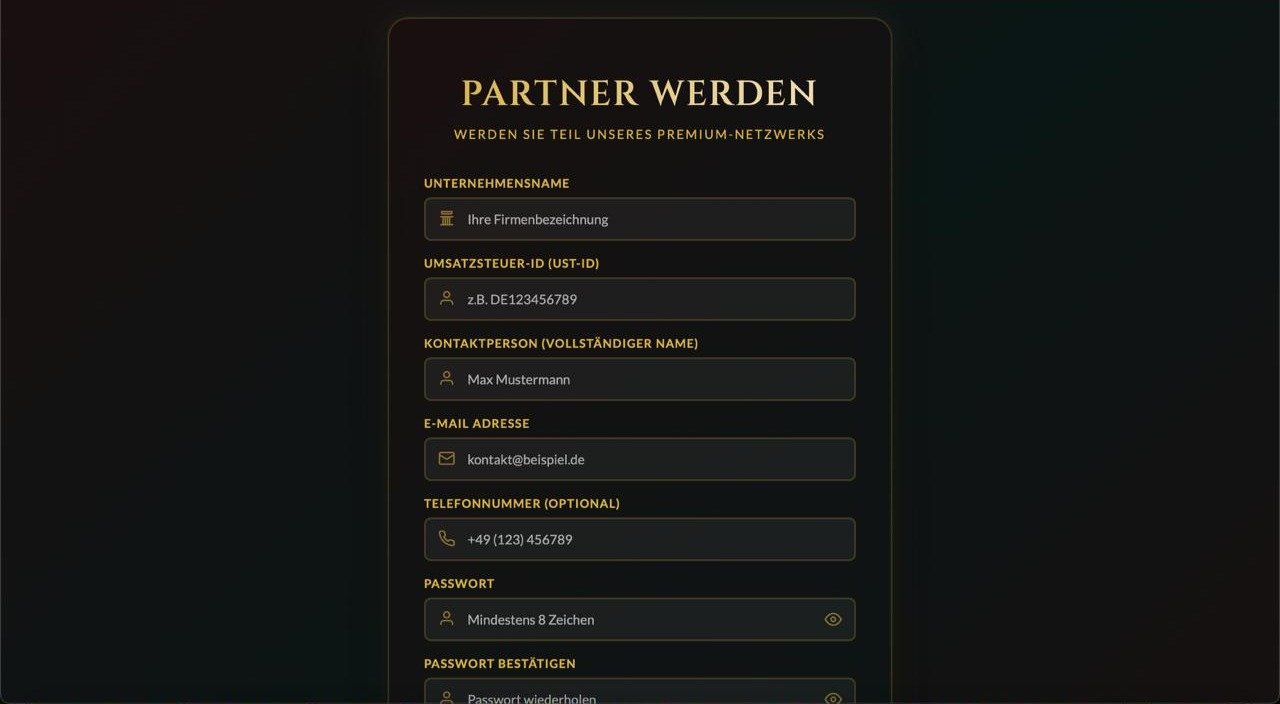 Partner Registrierung
